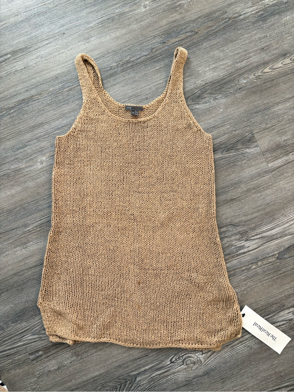 Vince Knit Tank Top in Camel Brown